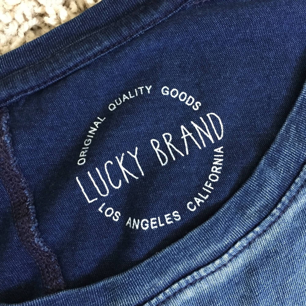 Lucky Brand Denim Colored Top! ๐ - Picture 2 of 6